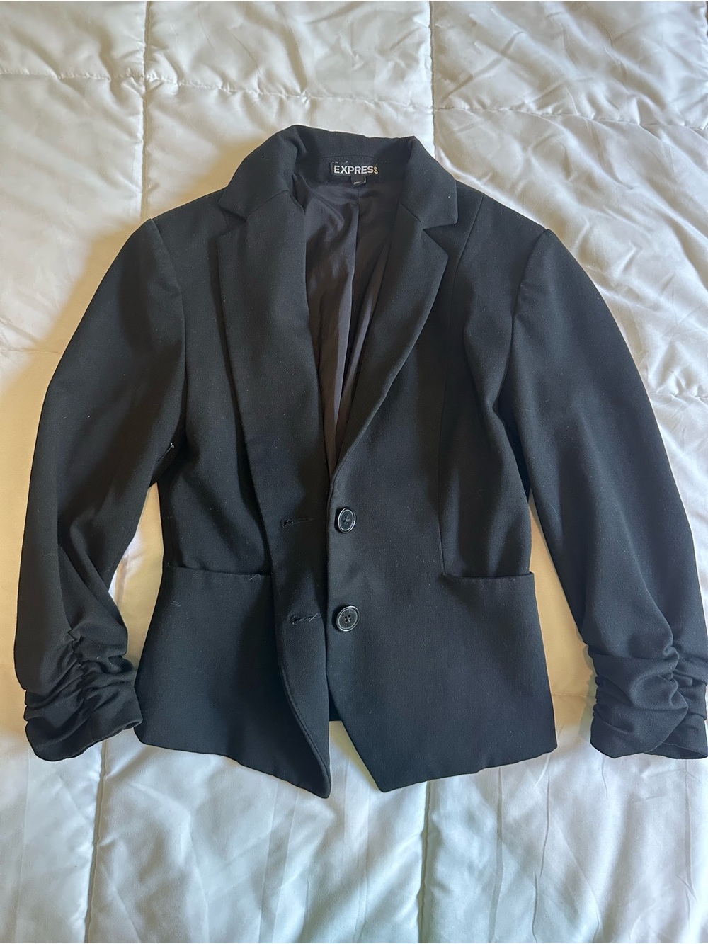 EXPRESS Black Women's Two-Button Tailored Blazer